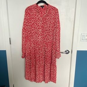 Jcrew red floral dress